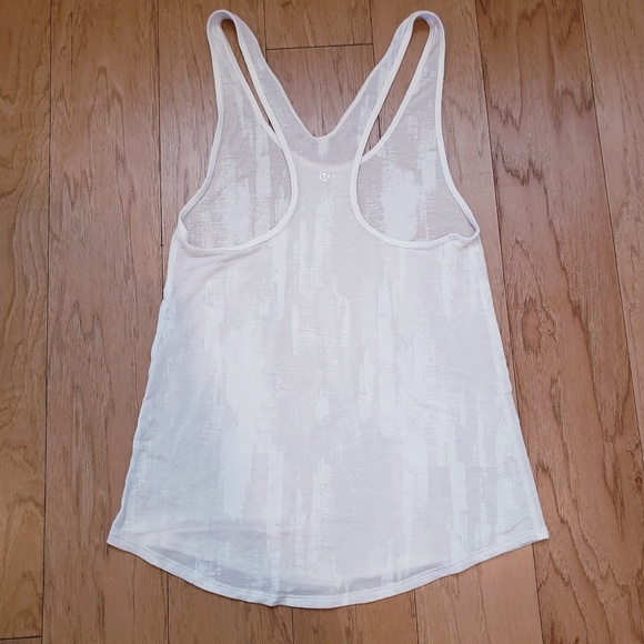 Lululemon Om Racerback Tank Nightsky Burnout White - Picture 3 of 5